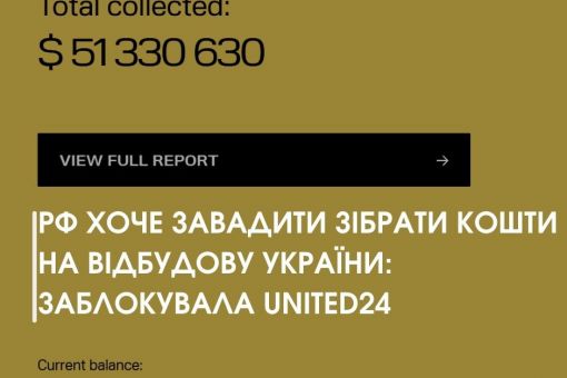 РОСІЯ ЗАБЛОКУВАЛА ФАНДРАЙЗИНГОВУ ПЛАТФОРМУ УКРАЇНИ UNITED24